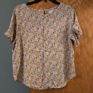 LOFT Multicolor Floral Blouse